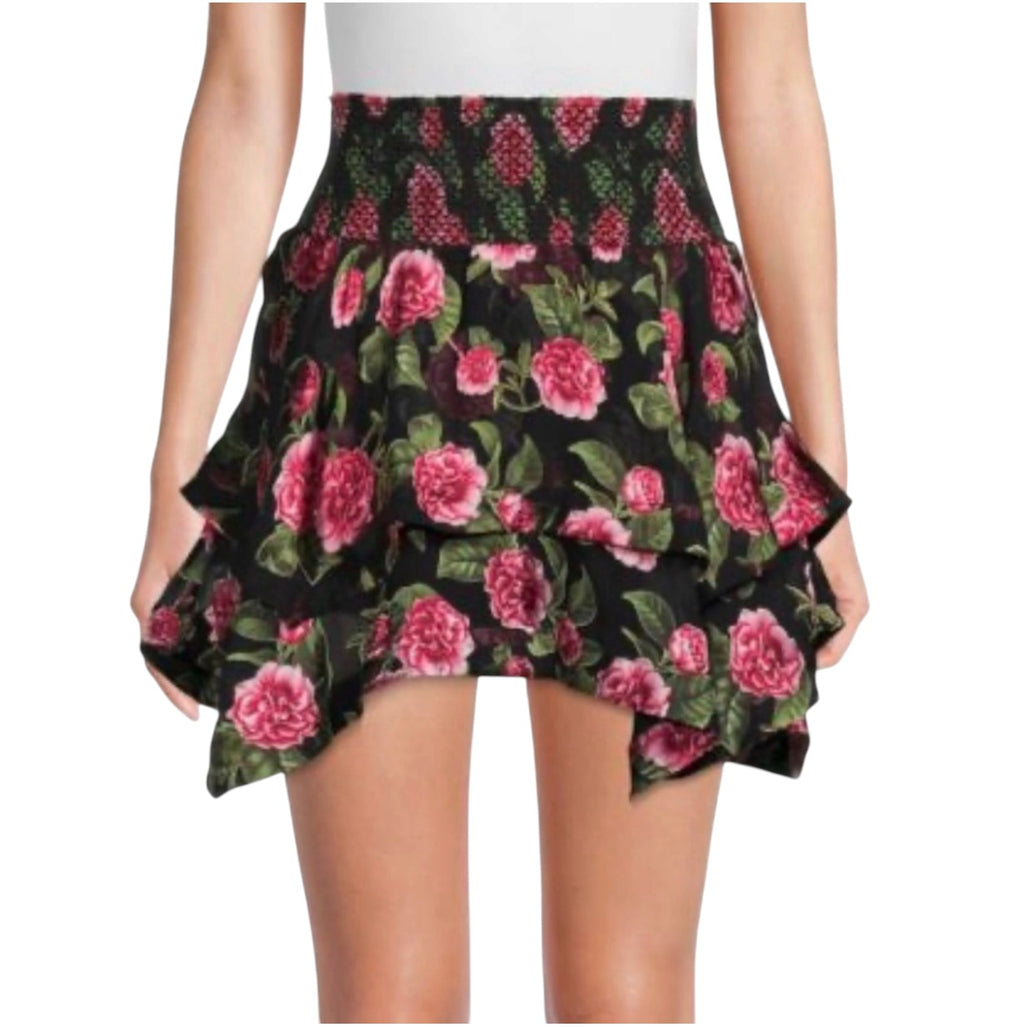 ALICE + OLIVIA
Zarya Asymmetrical Smocked Mini Skirt Cheri Floral Sz 2