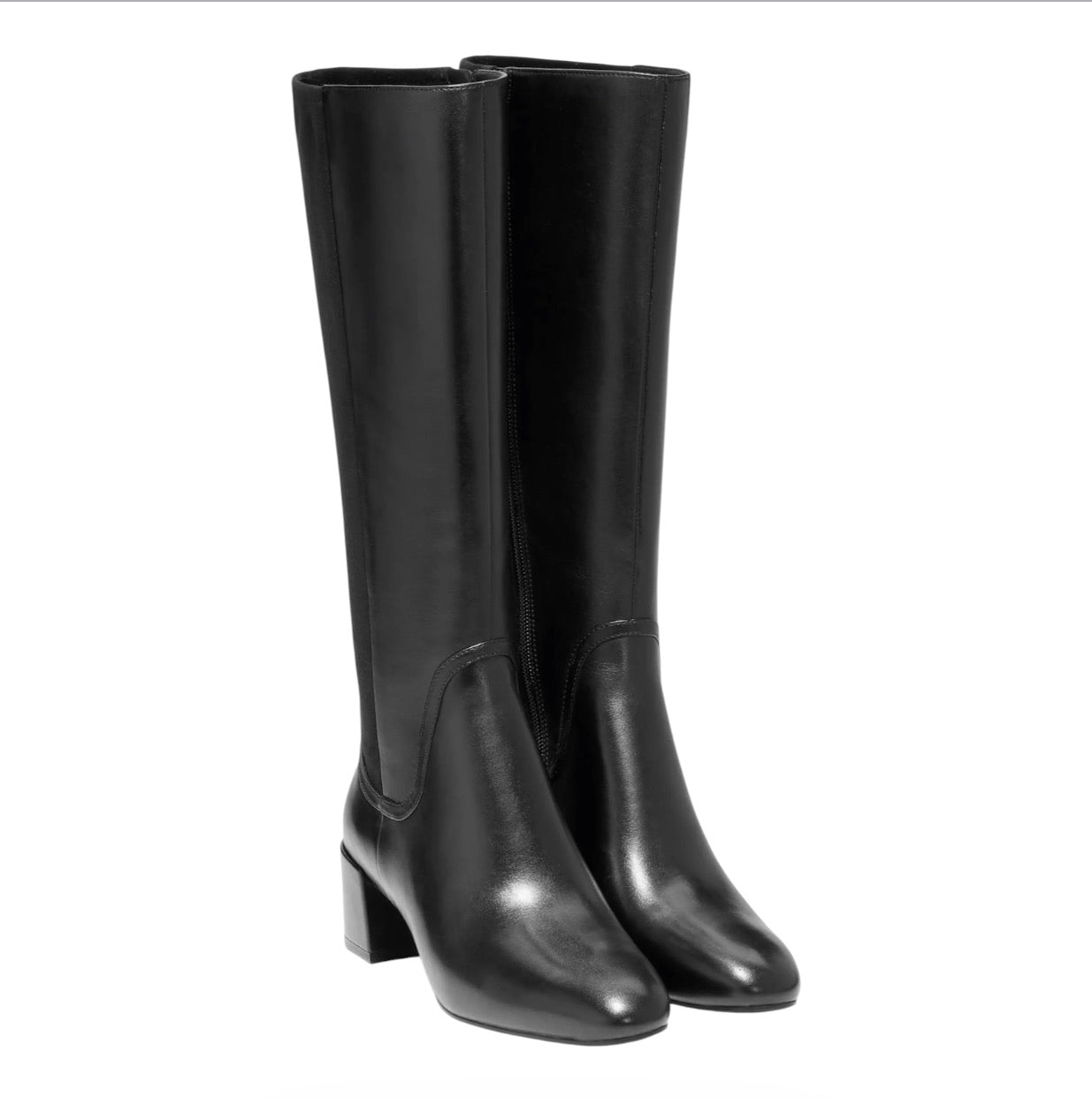 Cole Haan Serenna Tall Boot Black Leather Women’s Knee High Riding Boot Sz 10