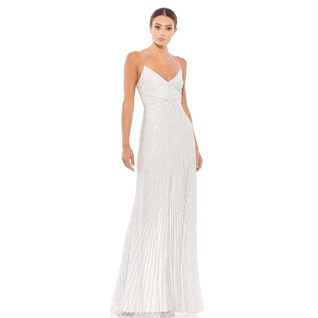 Mac Duggal Sequin Spaghetti
Strap Gown Pearl #10817 Sz 10