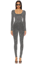 Good American Crystal Jumpsuit in Black Sz Small $299