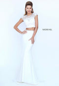 Sherri Hill 50025 White Two Piece
Open Back Beaded Gown Size 2
$680