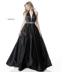 Sherri Hill 51588 Black Halter Ball Gown Beaded Waist Dress Size 4
$598