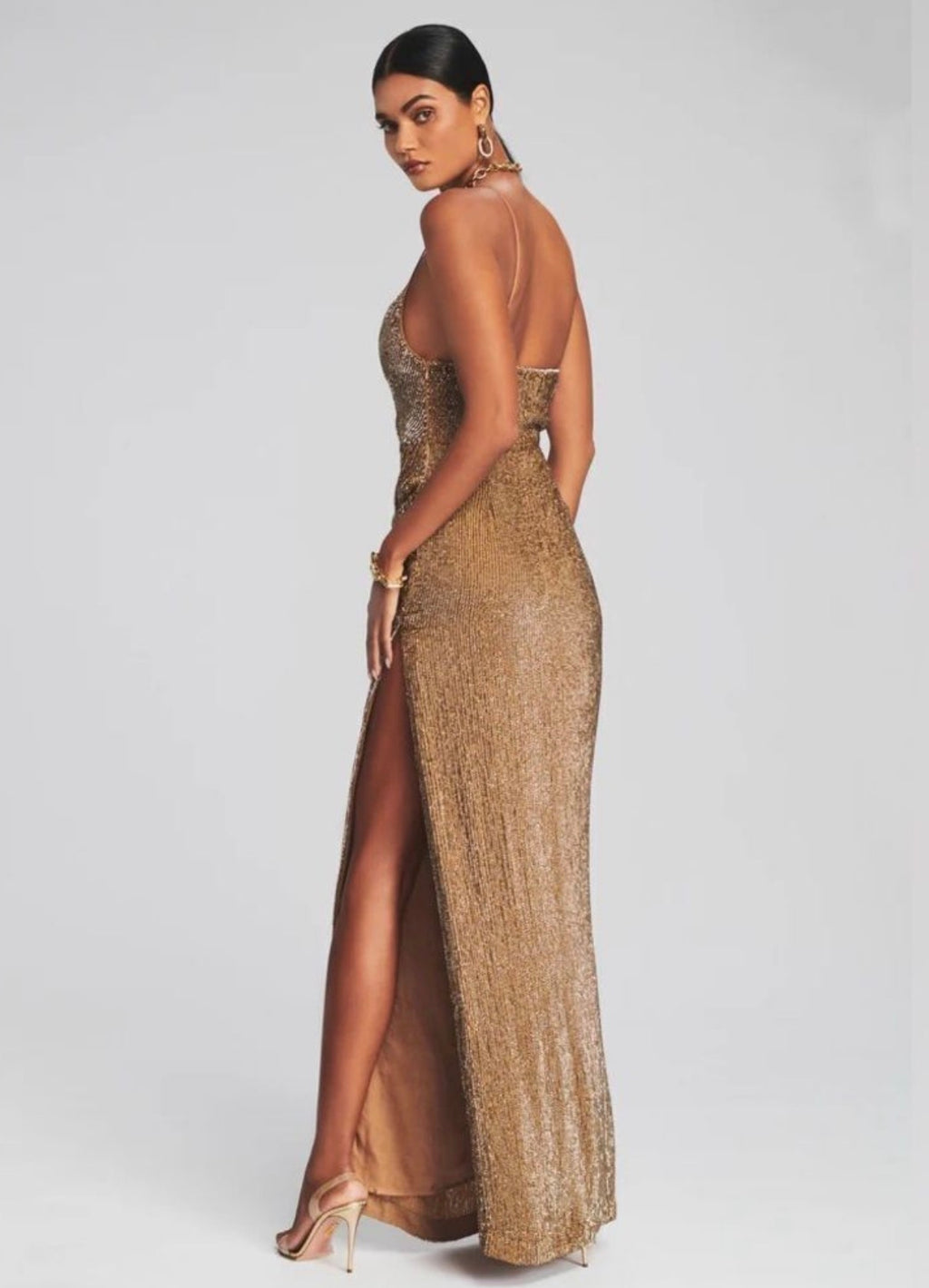 RETROFÊTE KATYA SEQUIN
DRESS IN BRONZE Sz XS $795