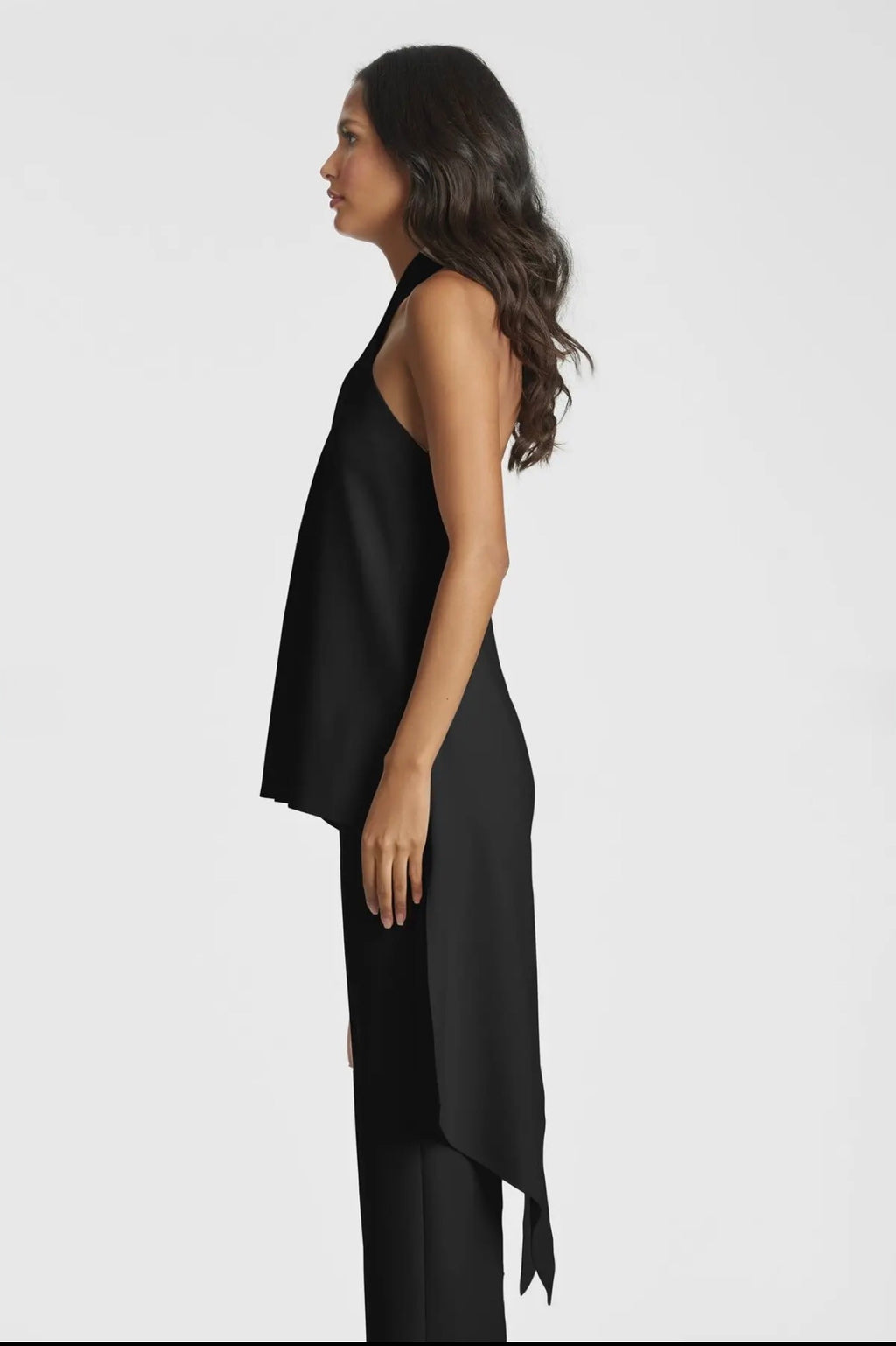 SACHIN & BABI SABRINA HALTER NECK TOP Black Sz 14 $325