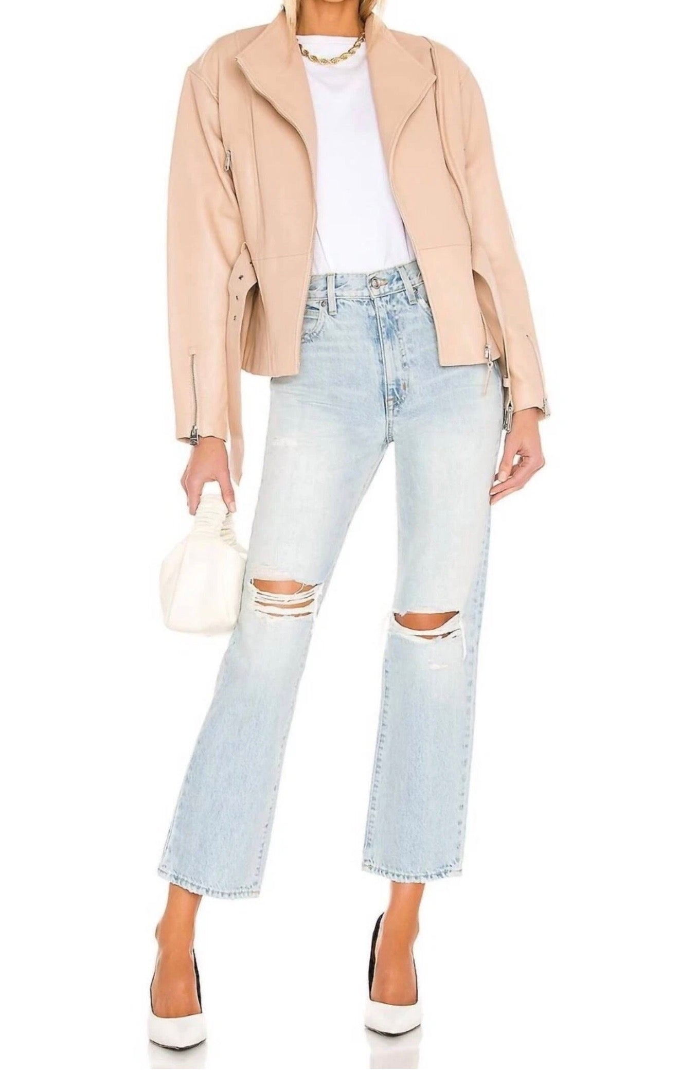 SLVRLAKE London High Rise Straight Ankle Jeans Heartbreak Hotel 27 NWT $349