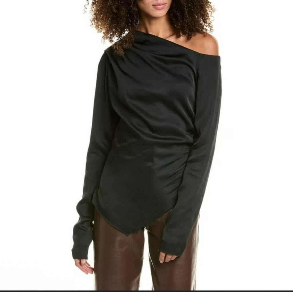 A.L.C. Jaime One Shoulder
Asymmetrical Top in Black
