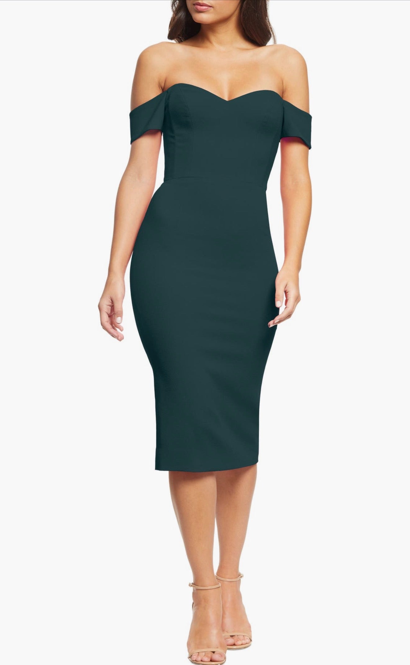 Dress the Population
Bailey Off the Shoulder
Body-Con Dress in Pine (Green) Sz Small $178