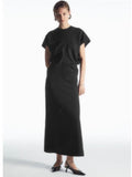 COS Spiral Seam Maxi Dress Black Size 6