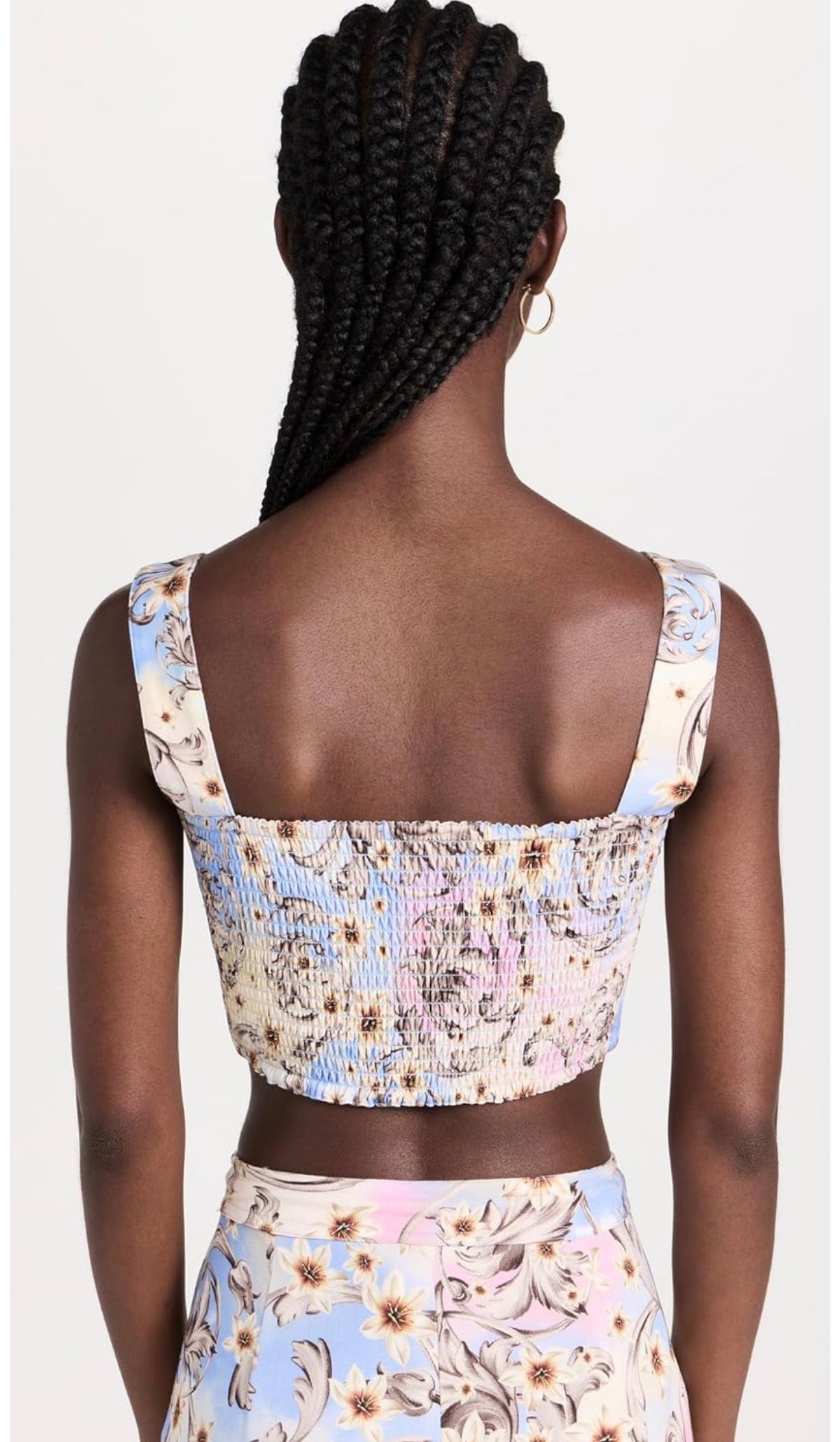 Agua Bendita Leah Numen Cropped Top Multi Color Sz Small $130