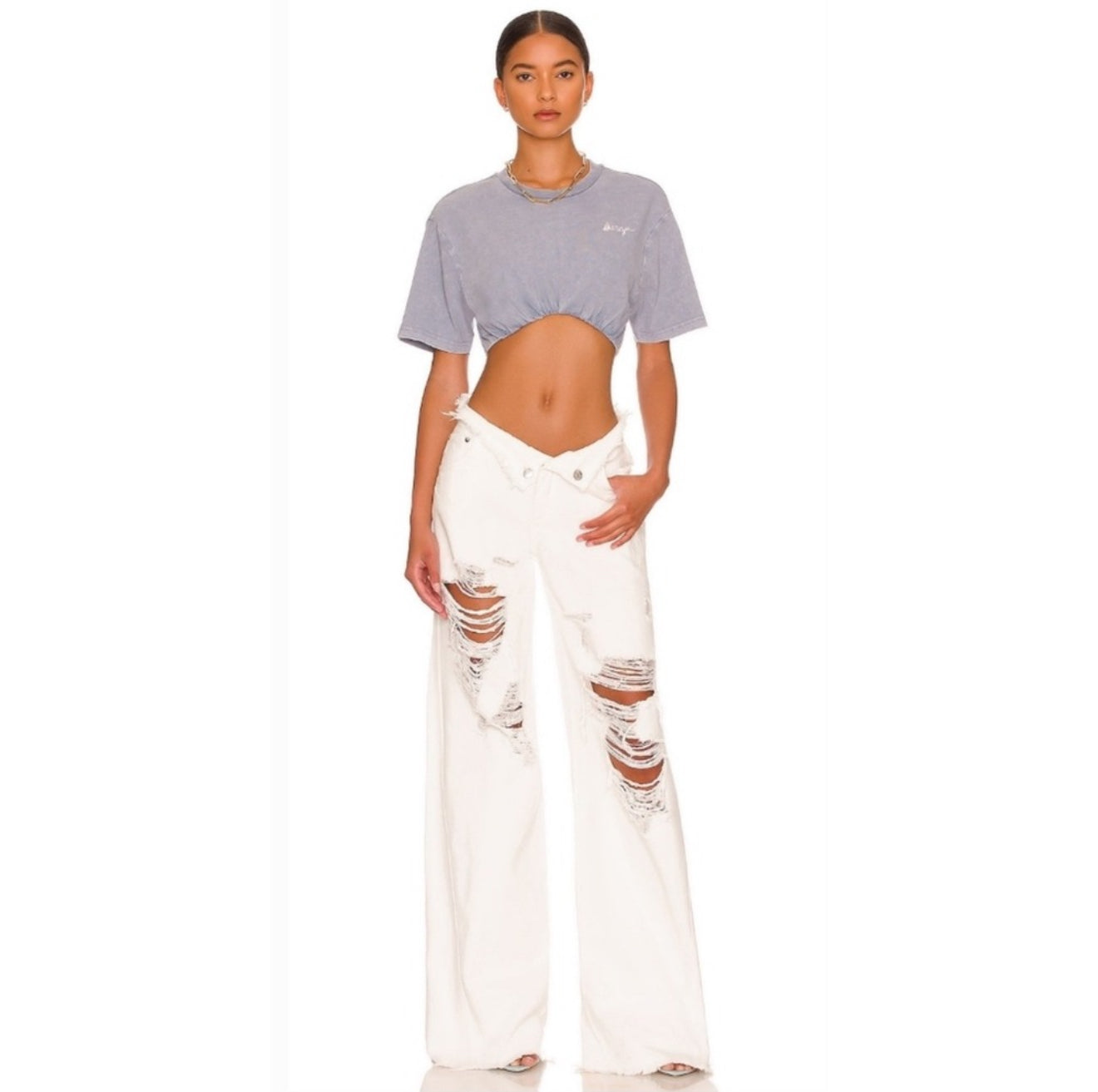 SER.O.YA Ollie Distressed Wide
Leg Jeans White  $275