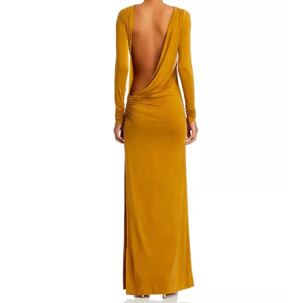 The Andamane Sophie Maxi Dress Gold Sz 44 Sz Large $820