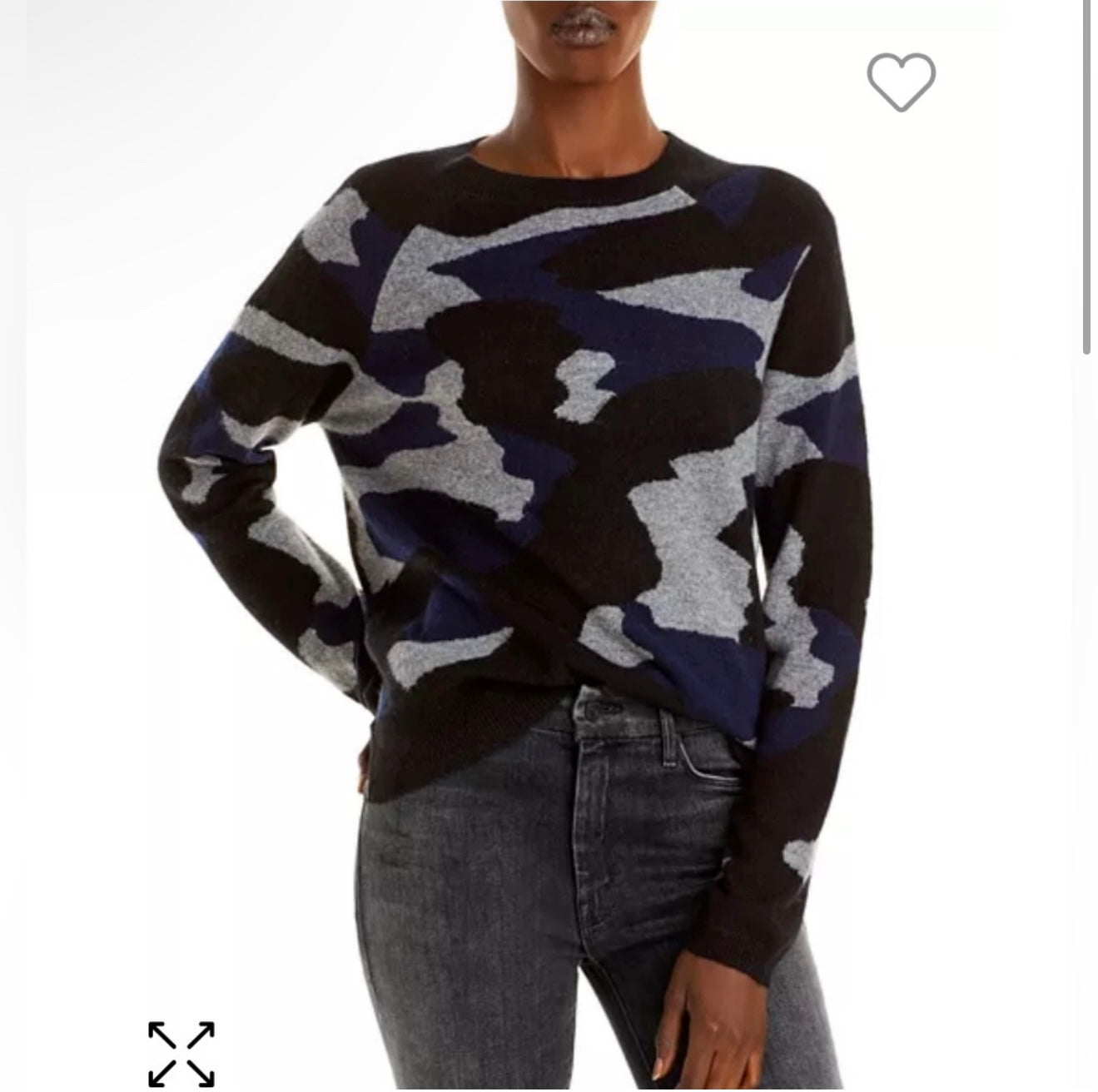 Chelsea & Theodore Camo
Cashmere Sweater Sz XS $298