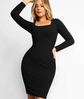Popilush The Shapewear Dress Long Sleeve Midi in Black XS 
$100