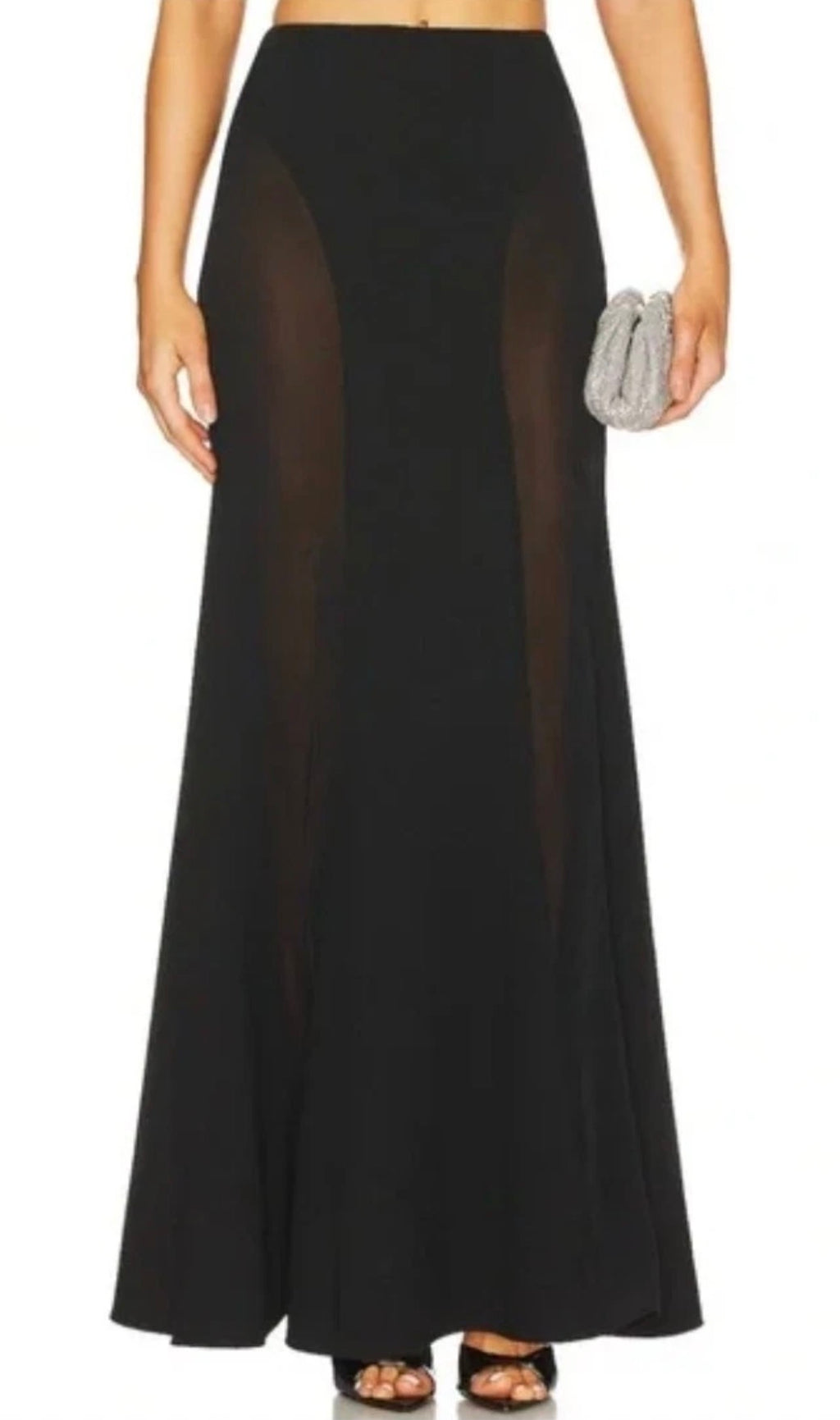 NBD Gisèle Maxi Skirt in Black Sz Medium  $188