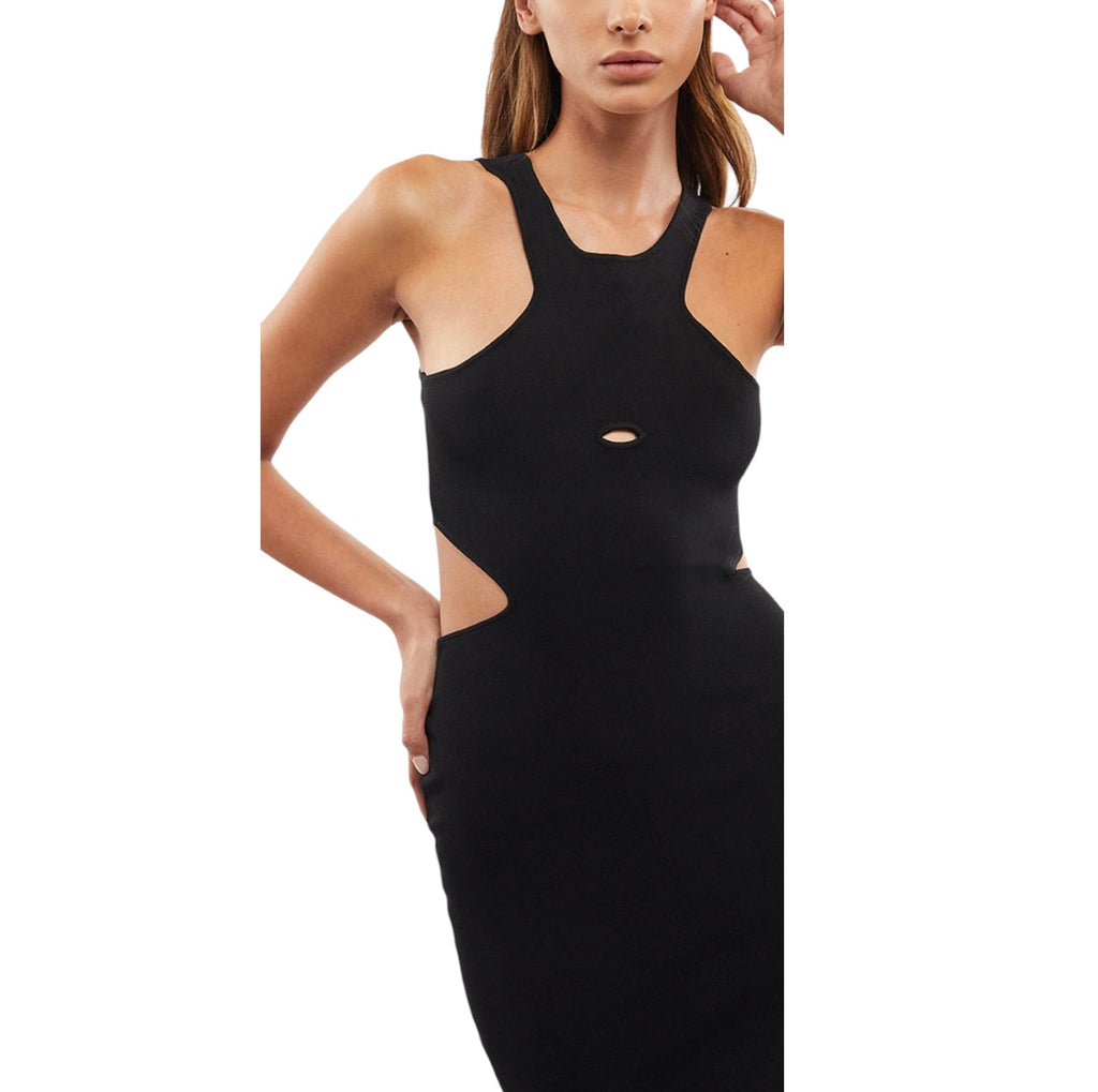 MOTHER OF ALL Devon Knit Cutout Midi Dress Black