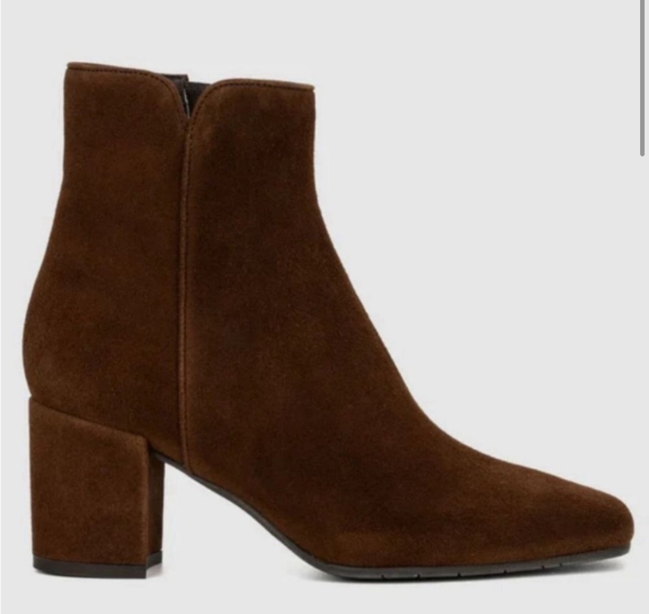 AQUATALIA DALIA CHESTNUT brown suede high block heel zip up ankle sz 10.5 $495