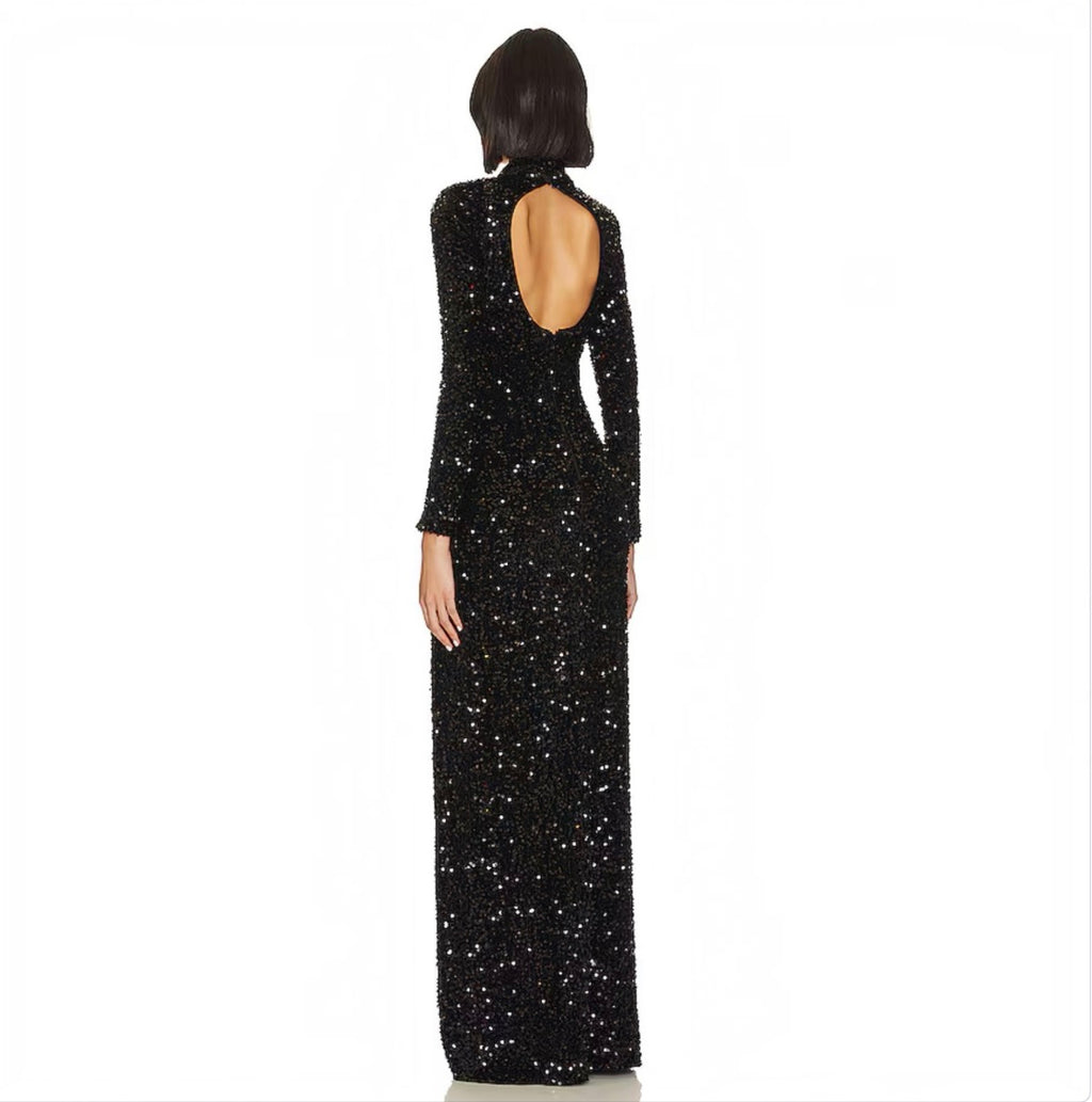 LIKELY Kerry Sequin Gown in Black Size 0