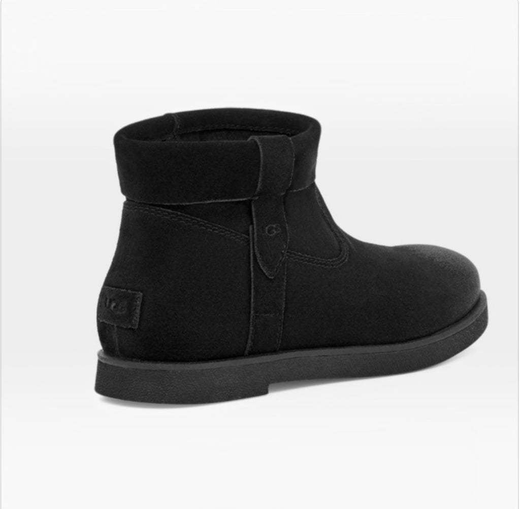 UGG Josefine Cuff Ankle Boot Black Suede Size 8.5