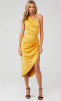 Elliatt Cassini Gold One
Shoulder Midi Dress $187