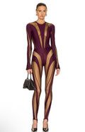 Mugler Sheer Spiral
Stirrup Leggings
Raisin Black Mesh Illusion FR 38