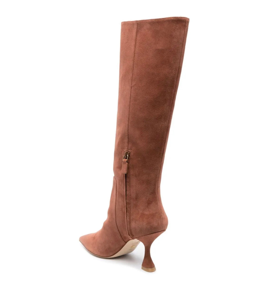 STUART WEITZMAN XCurve 85 Slouch Boot in Cappuccino Sz 7 $850