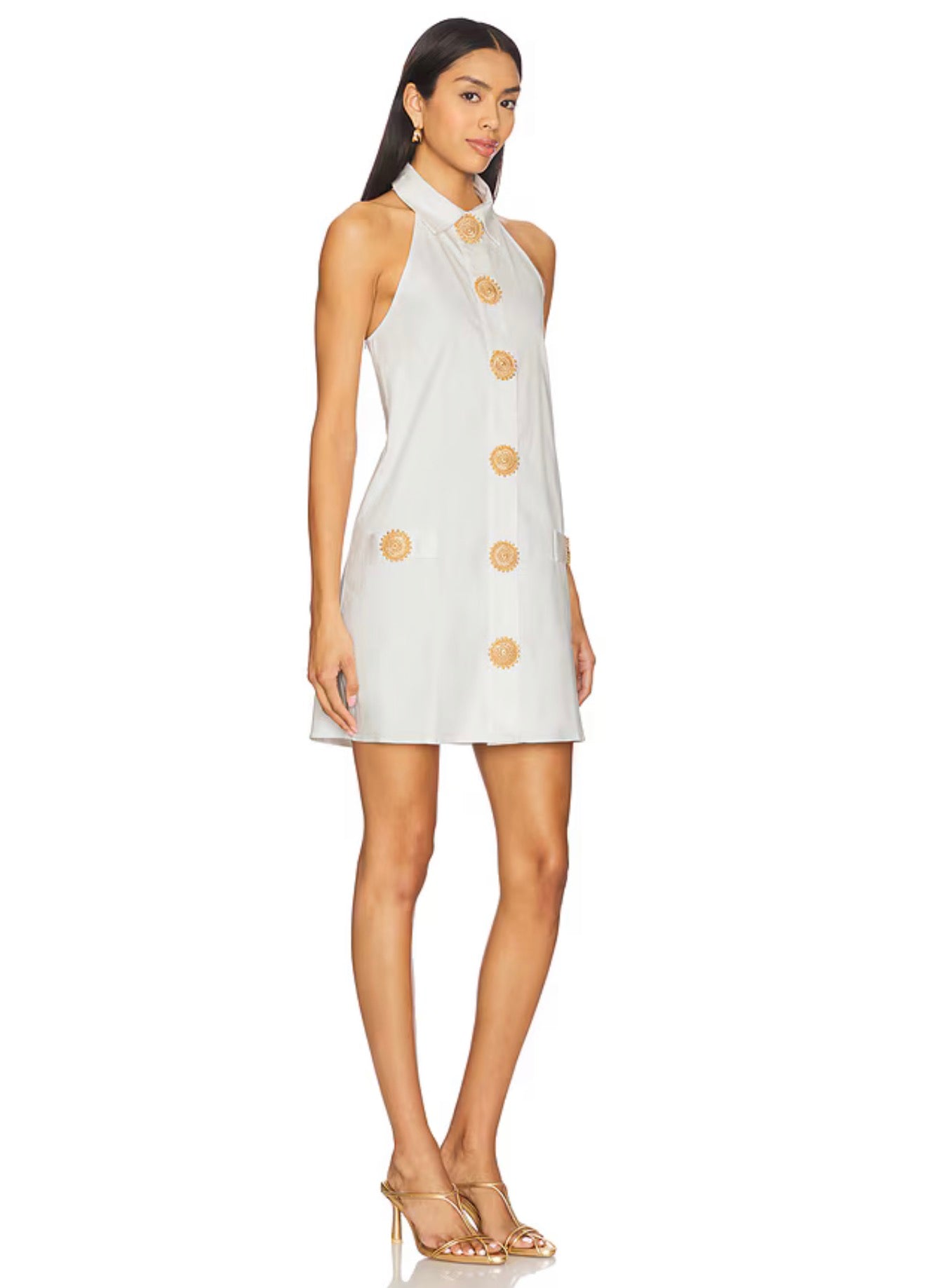 My Beachy Side Amber Mini Dress in White $350