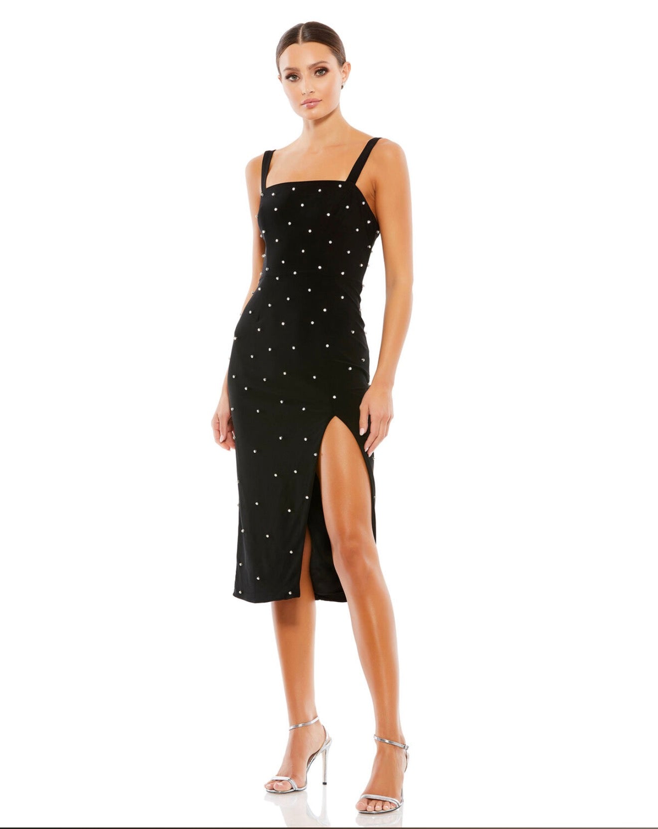 IEENA MAC DUGGAL 70211 Rhinestone Encrusted
Square Neck Dress Sz 12 $278