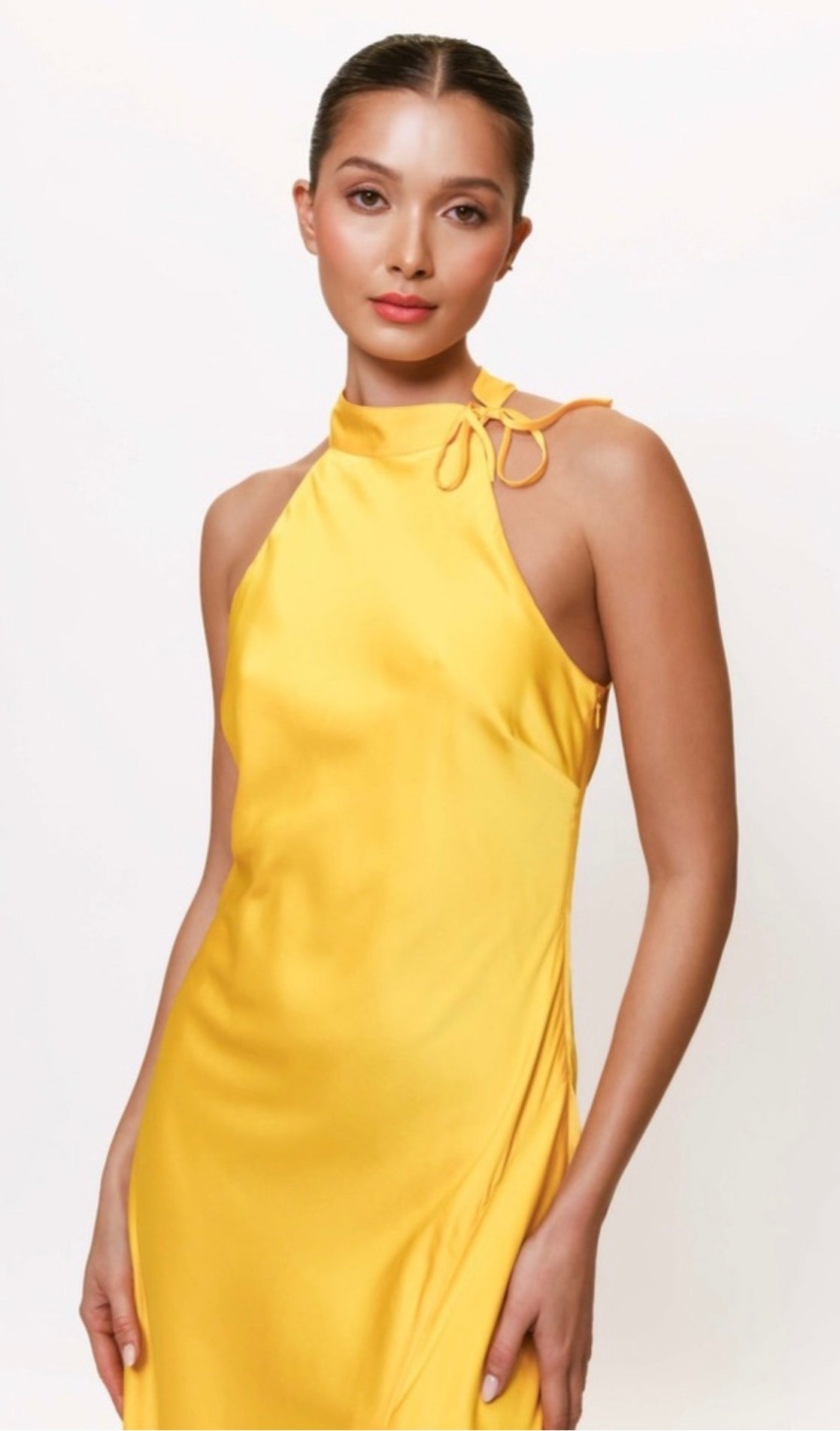 Hutch
Mari Sleeveless Halter Midi Dress in DAFFODIL Sz Small $275