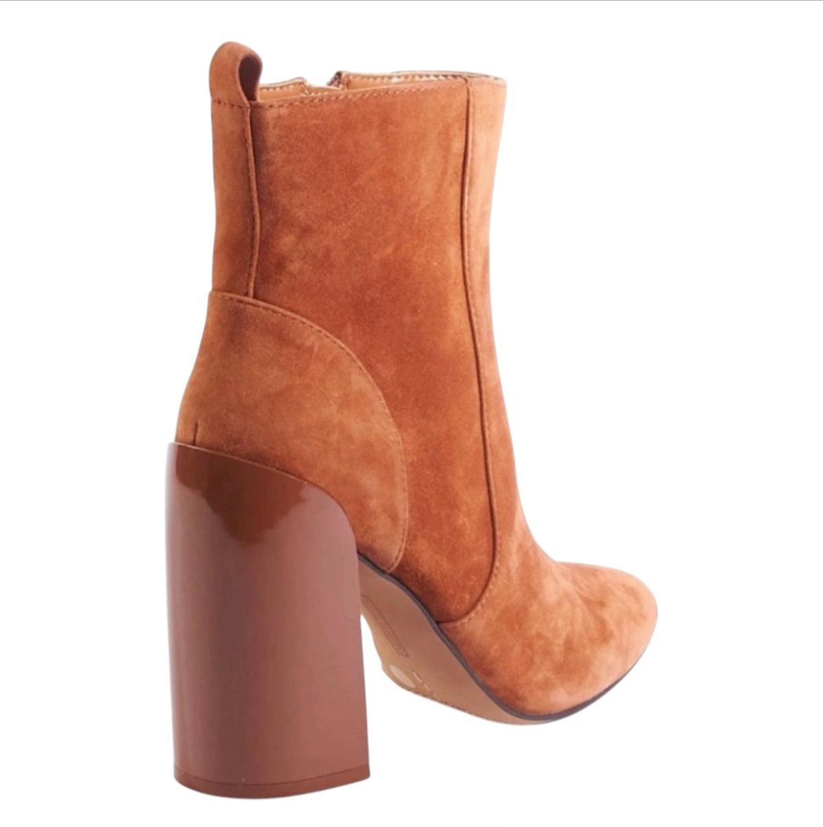 Vince Camuto Enverna Suede Leather Block Heel Bootie Sz 7