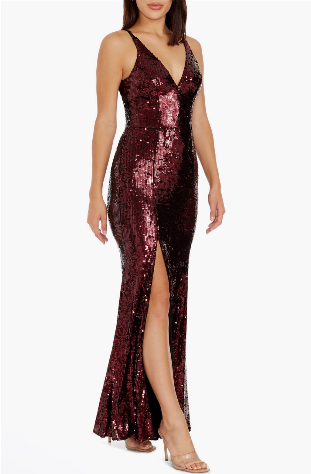 Dress the Population
Iris Sequin Gown in Port (wine) Sz XS $298