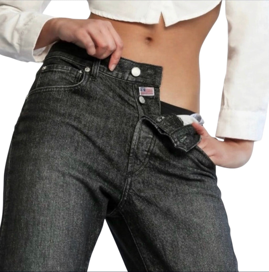 Daily Blue Mantra Wide Barrel Jean in Onyx Sz 25