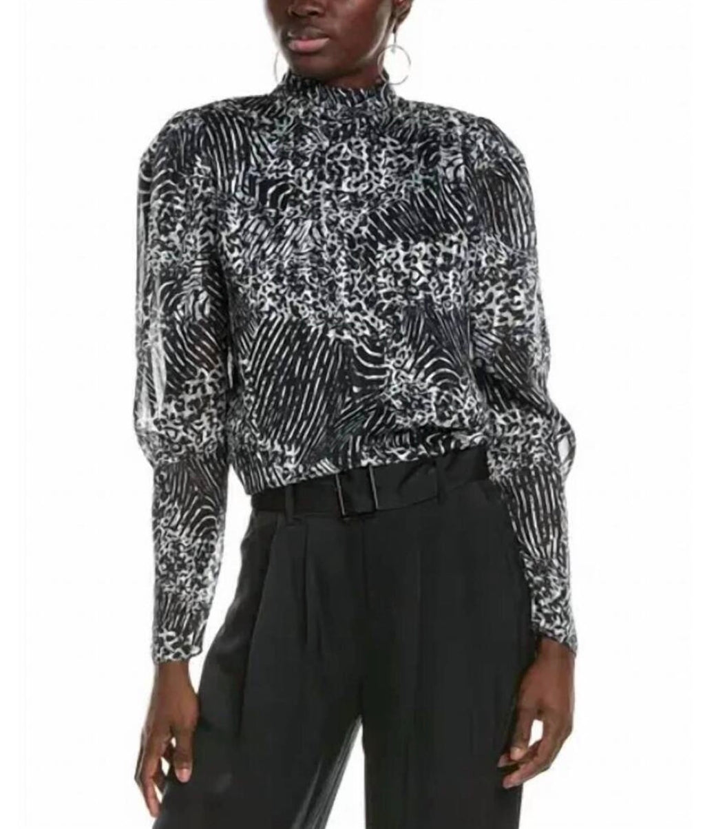 Ramy Brook Kaliyah Blouse in Antique Black Sz Small $325