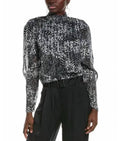 Ramy Brook Kaliyah Blouse in Antique Black Sz Small $325