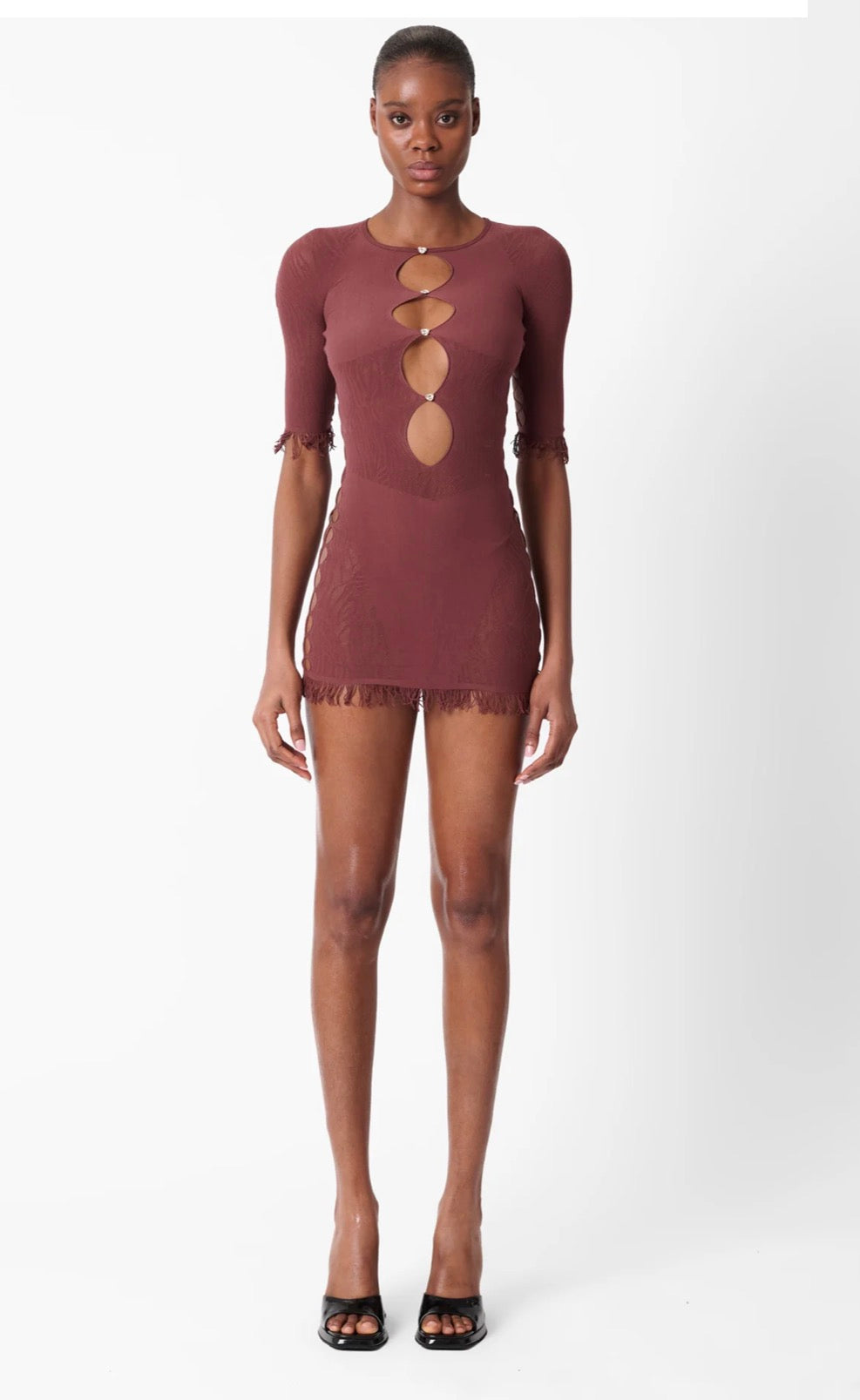 POSTER GIRL MIRANDA DRESS OLD MONEY BROWN one Sz $160