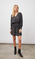 Rails Zana Animal
Print Smocked
Waist Mini Dress Slate Python Sz
Small $198