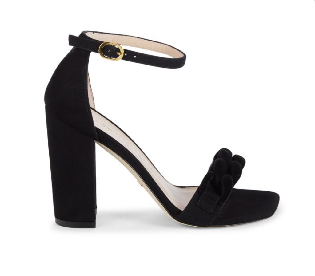 STUART WEITZMAN
Amelina Chain Suede Sandals 100 Chain Black Sz 7 $475