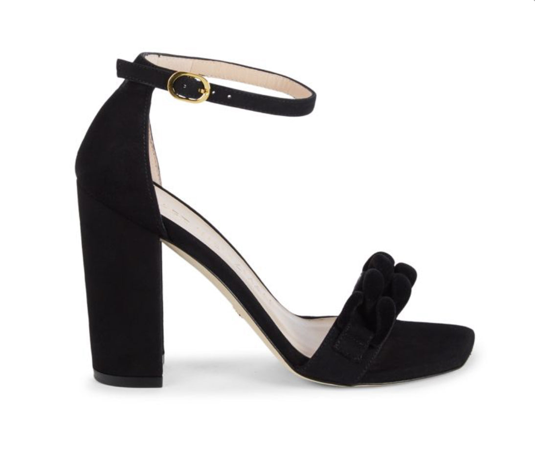 STUART WEITZMAN
Amelina Chain Suede Sandals 100 Chain Black Sz 7 $475