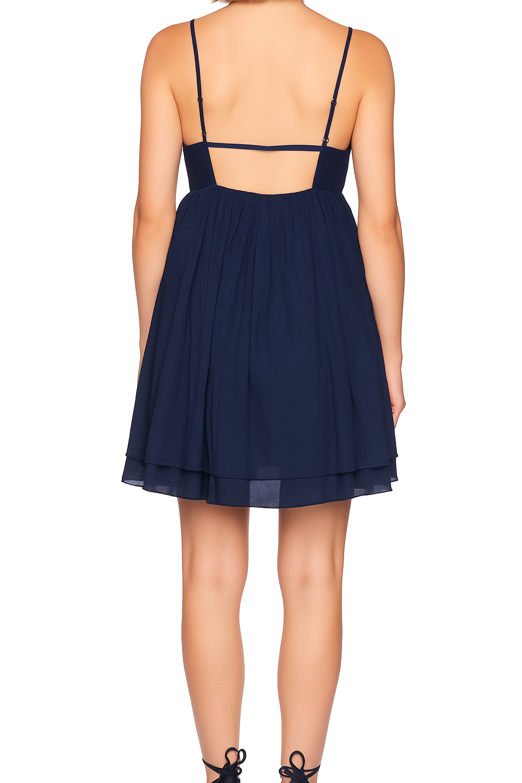 SUSANA MONACO
Cotton Voile String V Dress Midnight Blue Sz Small $258