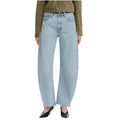FRAME The Bubble High Rise Crop Barrel Leg Jeans in Outlaw Raw Fray Sz 25