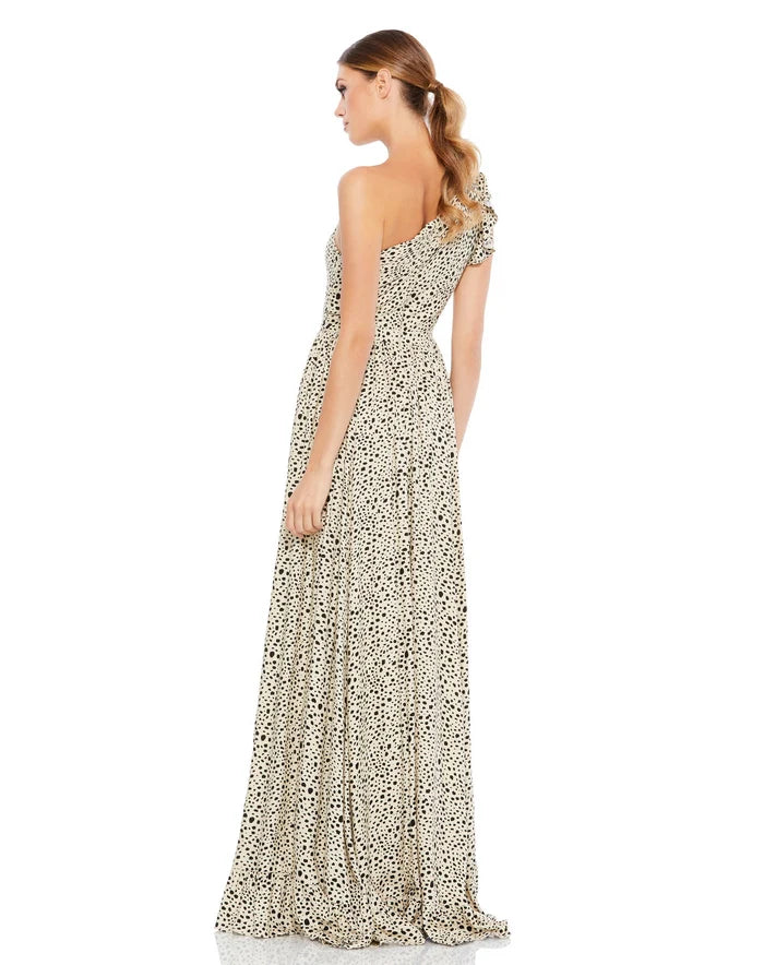 leena for Mac Duggal One Shoulder Dress in Dalmatian sz 0 $398