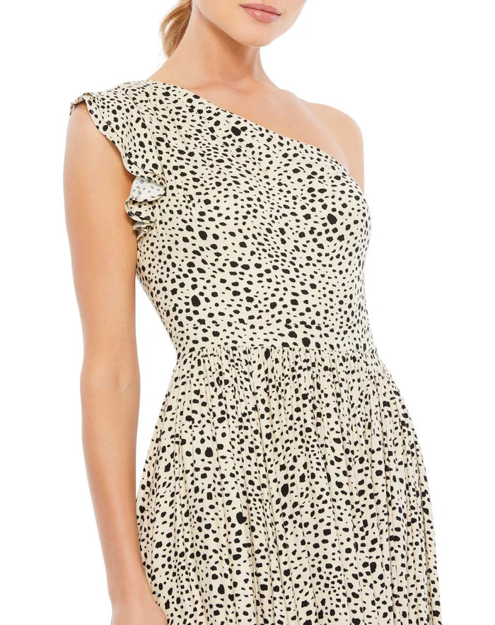 leena for Mac Duggal One Shoulder Dress in Dalmatian sz 0 $398
