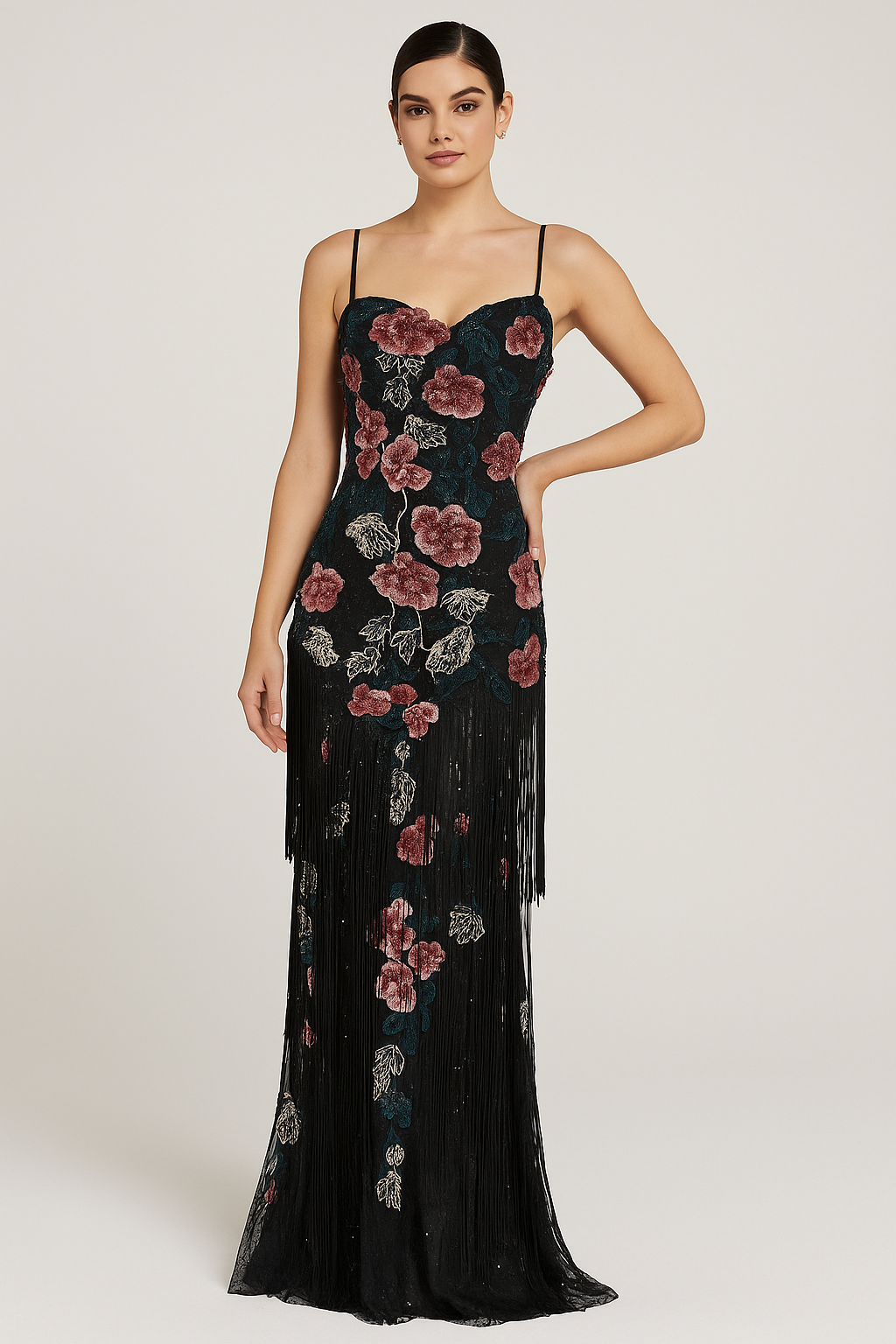Mac Duggal 68223 Floral Embroidered Fringe Gown Black
Multi Sz 2 $598
