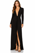 Ramy Brook Plunging Kassidy Dress in Black Size 8 $795