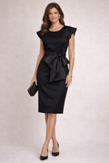 NUE by Shani S118 Black Bow Detail Dress Size 4 $320