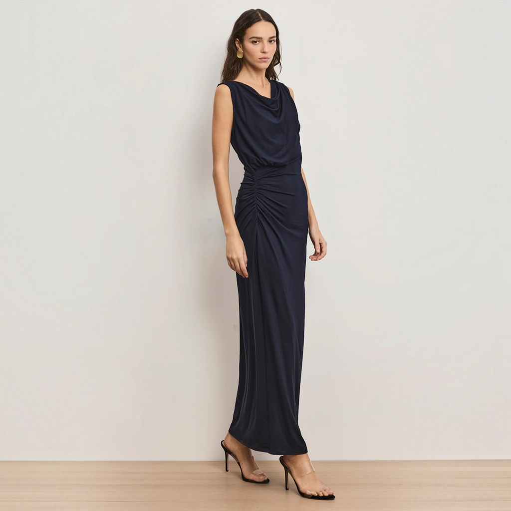 Veronica Beard Kerilyn Maxi Dress Navy Size Medium