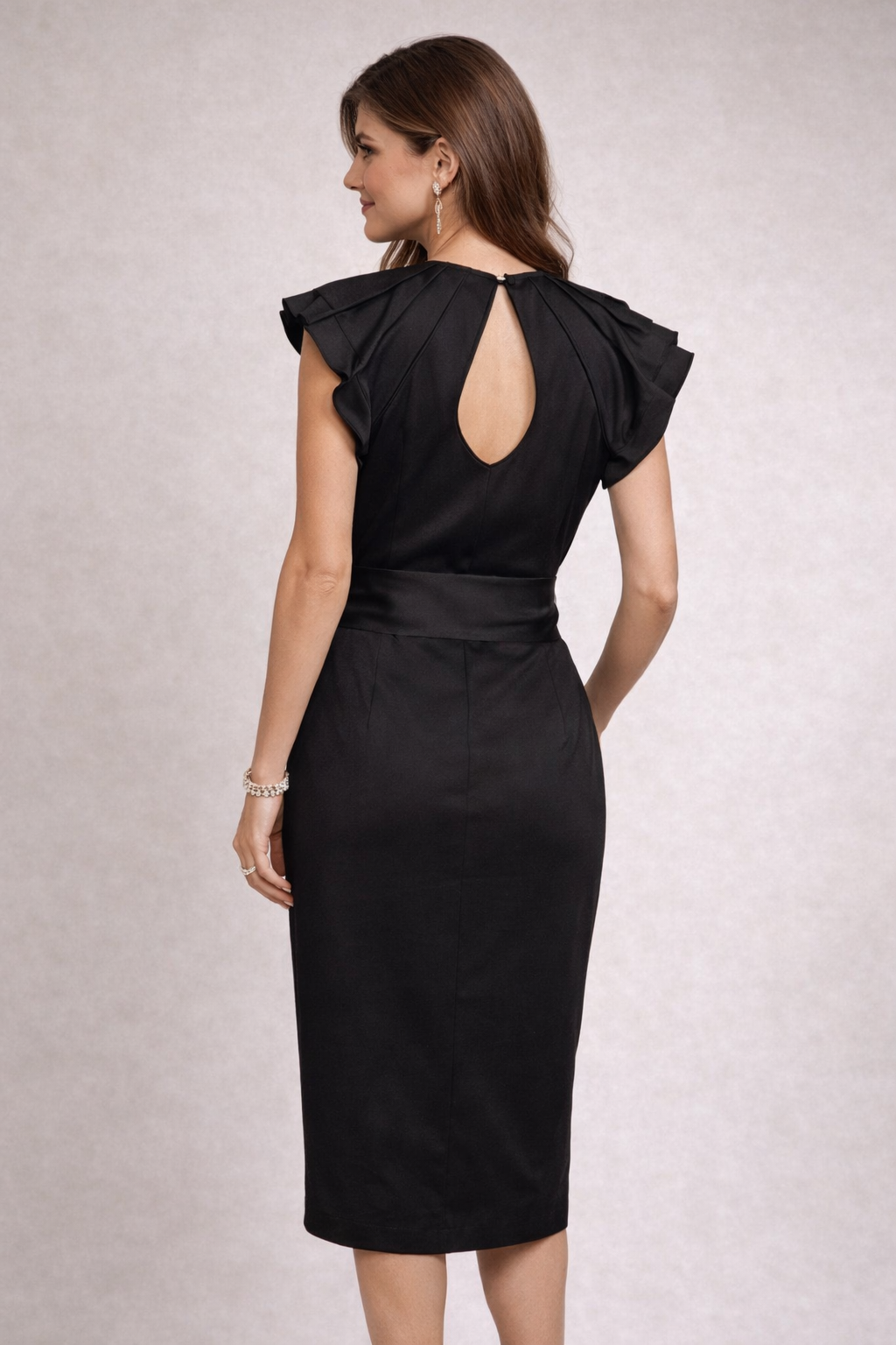 NUE by Shani S118 Black Bow Detail Dress Size 4 $320