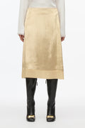 Phillip Lim Velvet Slip Skirt in Gold Sz 10 $595