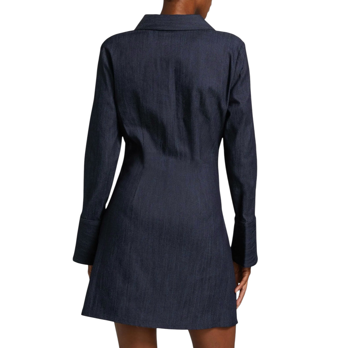 CINQ À SEPT McKenna Twist-Front Denim Minidress – Indigo – Size 6