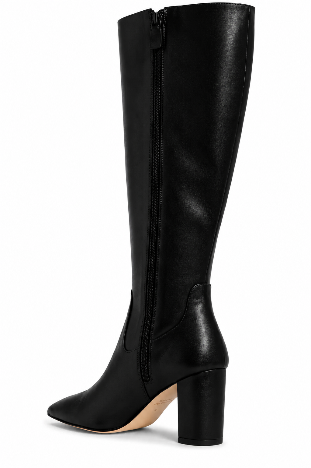 Stuart Weitzman Renegade Block Heel Knee High Boots Black Leather Size 8.5