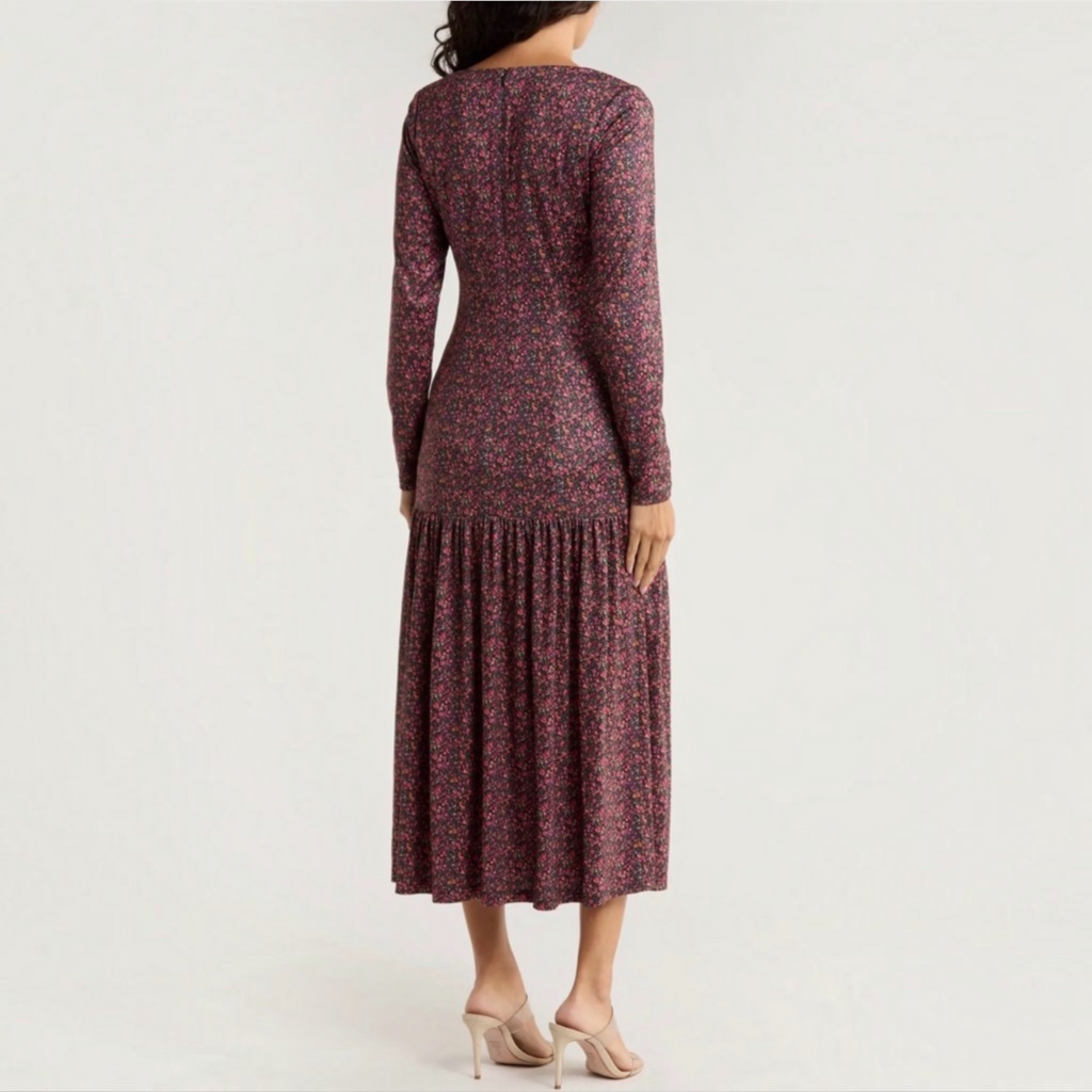 Hutch Chase Long Sleeve Midi Tiered Dress – Size Large